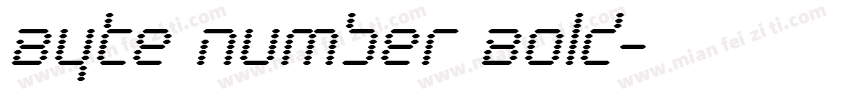 Byte Number Bold字体转换